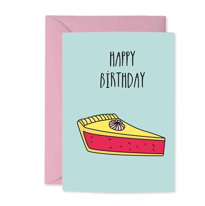 Edith schmuckes Papier "Happy Birthday Cake" Grußkarte Edith schmuckes Papier "Happy Birthday Cake" Grußkarte