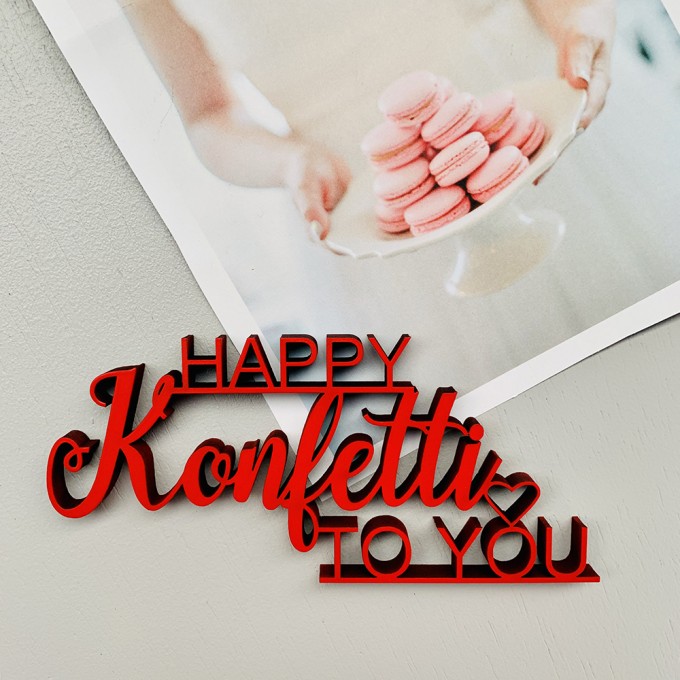 NOGALLERY Happy Konfetti to you - Deko Schriftzug Holz NOGALLERY Happy Konfetti to you - Deko Schriftzug Holz