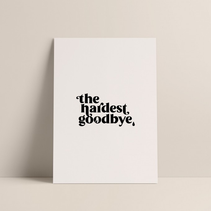 Hardest Goodbye | 3er Set Klappkarten inkl. Umschlag | heartfelt paper & co Hardest Goodbye | 3er Set Klappkarten inkl. Umschlag | heartfelt paper & co