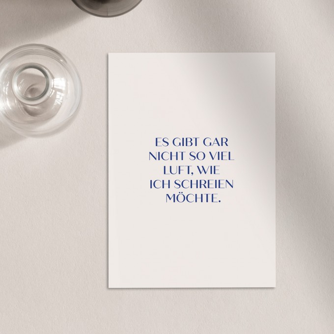 Keine Luft | 3er Set Klappkarten inkl. Umschlag | heartfelt paper & co Keine Luft | 3er Set Klappkarten inkl. Umschlag | heartfelt paper & co