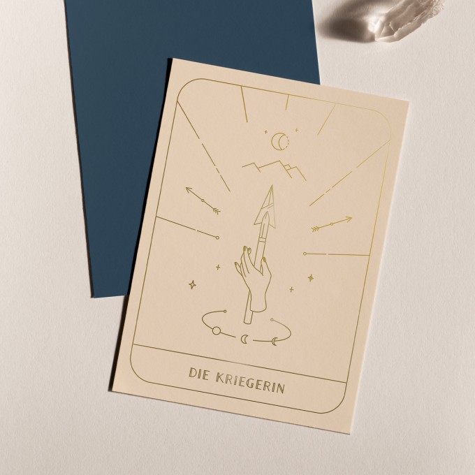 Tarot Kriegerin | 3er Set Klappkarten inkl. Umschlag | heartfelt paper & co Tarot Kriegerin | 3er Set Klappkarten inkl. Umschlag | heartfelt paper & co