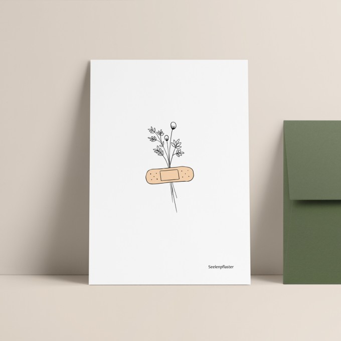 Seelenpflaster | 3er Set Klappkarten inkl. Umschlag | heartfelt paper & co Seelenpflaster | 3er Set Klappkarten inkl. Umschlag | heartfelt paper & co