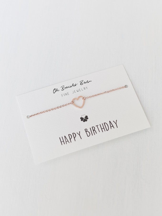 Oh Bracelet Berlin – Armband mit Herz-Anhänger »Happy Birthday« Oh Bracelet Berlin – Armband mit Herz-Anhänger »Happy Birthday«