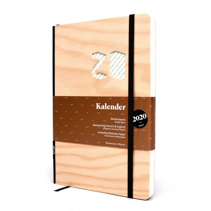 tyyp Kalender 2020 - Soft, Holz, DIN A5, Handmade tyyp Kalender 2020 - Soft, Holz, DIN A5, Handmade