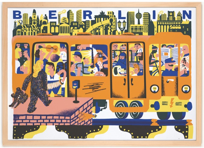 Human Empire Berlin Tube Poster (50x70cm) by Golden Cosmos Human Empire Berlin Tube Poster (50x70cm) by Golden Cosmos