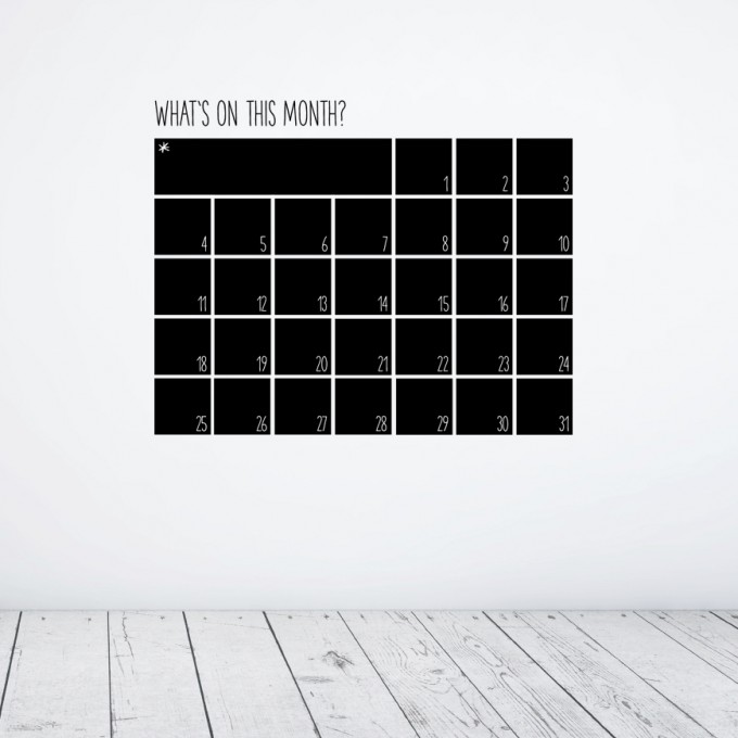 melike Wandkalender What's on this month (Tafelfolie schwarz, matt) melike Wandkalender What's on this month (Tafelfolie schwarz, matt)