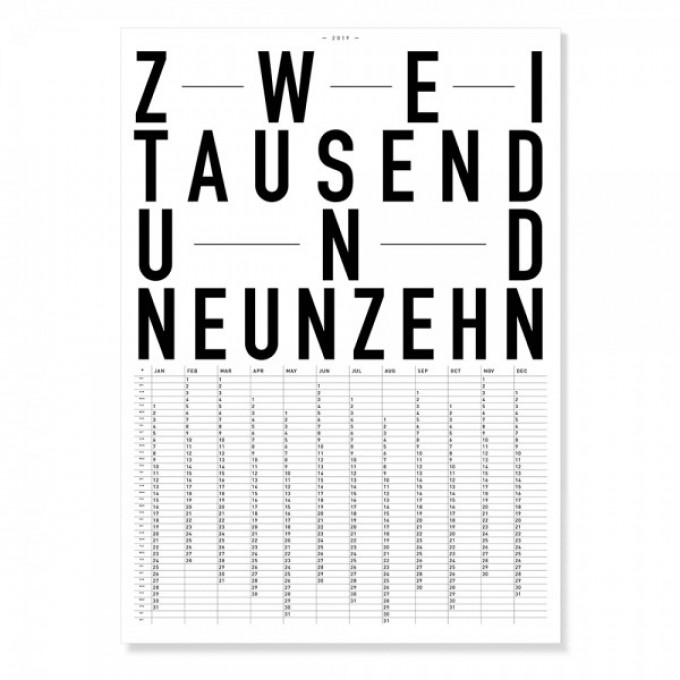 TYPE HYPE – Jahreskalender DIN ZWEITAUSENDNEUNZEHN / 2019 TYPE HYPE – Jahreskalender DIN ZWEITAUSENDNEUNZEHN / 2019