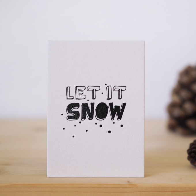 finicrafts Let it snow Letterpress-Postkarte