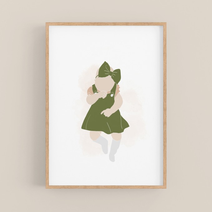 hasenkinder - Digitalprint little girl DIN A4 hasenkinder - Digitalprint little girl DIN A4