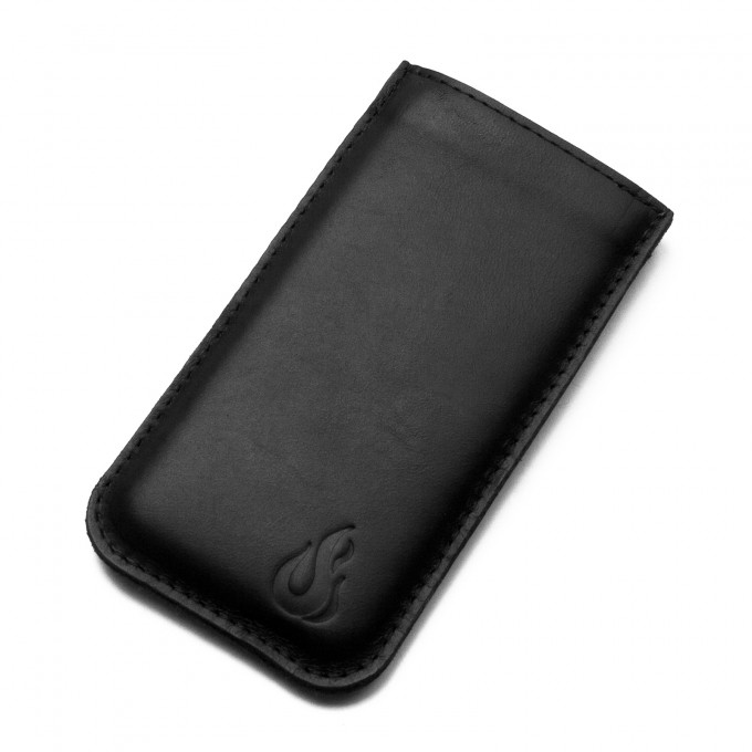Hülle für iPhone 12 / 12 Pro - black (Leder) - Burning Love Hülle für iPhone 12 / 12 Pro - black (Leder) - Burning Love