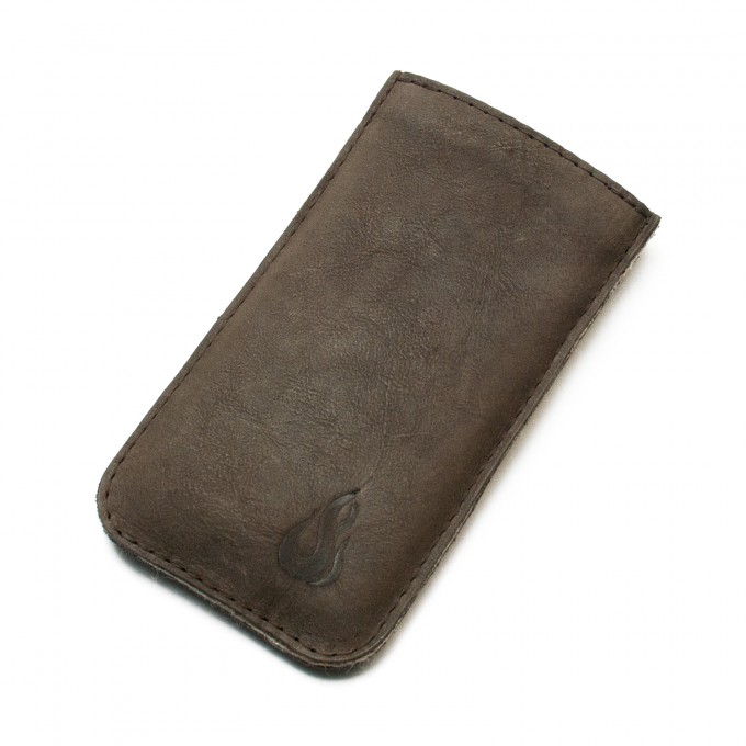 Hülle für iPhone 12 / 12 Pro - darkbrown (Leder) - Burning Love Hülle für iPhone 12 / 12 Pro - darkbrown (Leder) - Burning Love