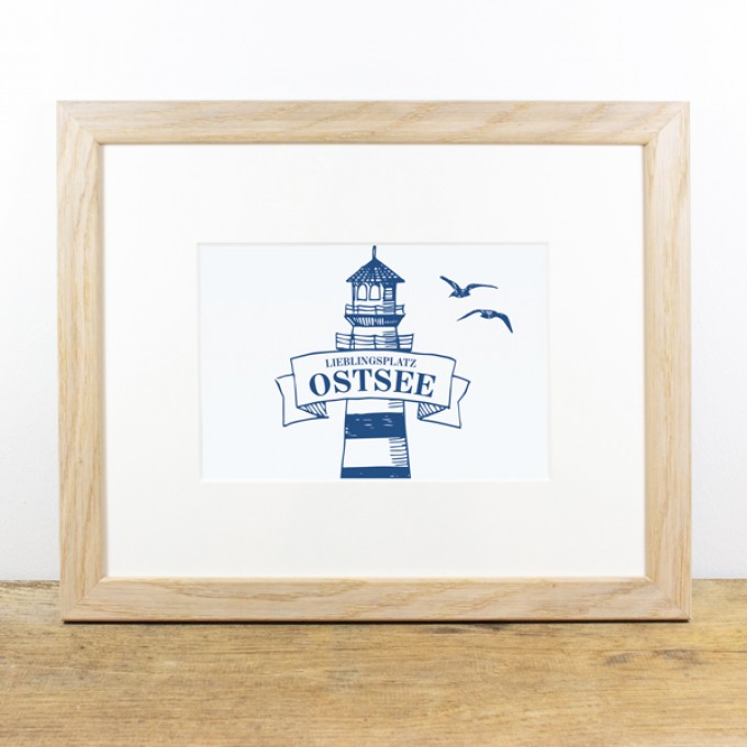 Bow & Hummingbird Bild mit Echtholzrahmen - Ostsee Bow & Hummingbird Bild mit Echtholzrahmen - Ostsee