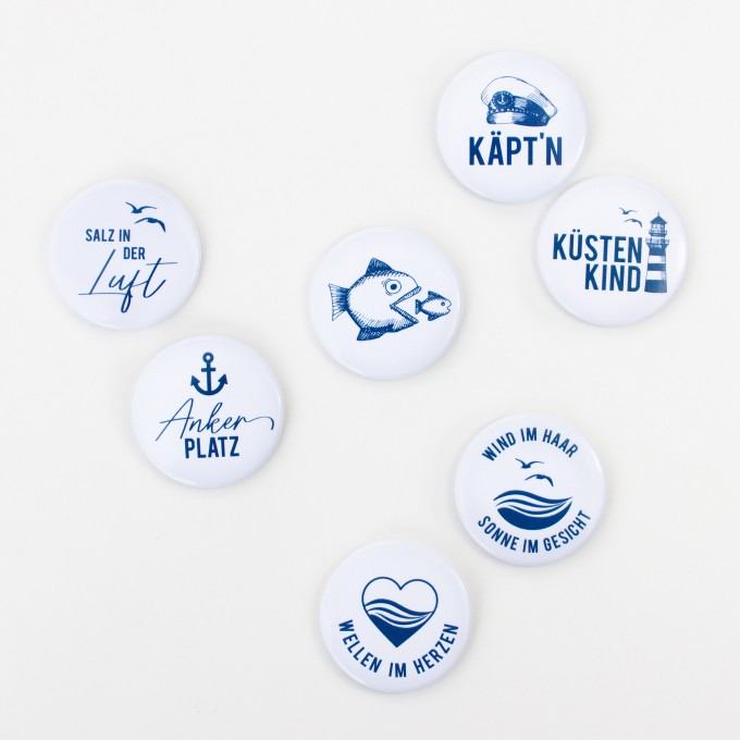 Bow & Hummingbird Maritimes Magnetset "Wellen im Herzen"