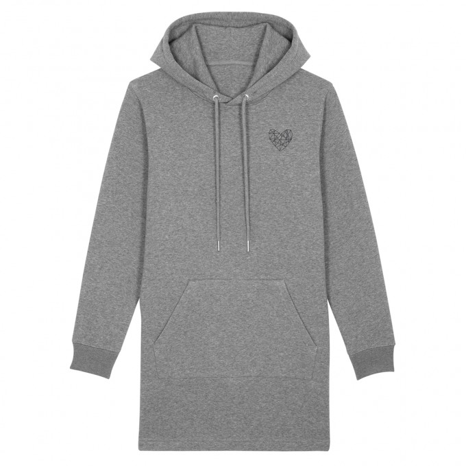 melike Sweatshirtkleid DRAHTHERZ grau melange melike Sweatshirtkleid DRAHTHERZ grau melange