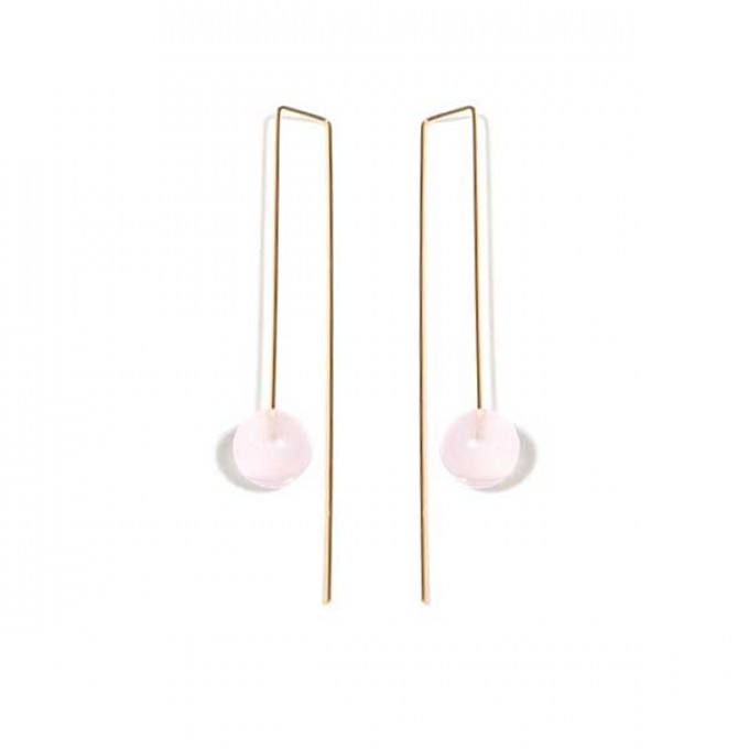 Goldmarlen | Miles Ohrringe | Rosenquartz | L Goldmarlen | Miles Ohrringe | Rosenquartz | L