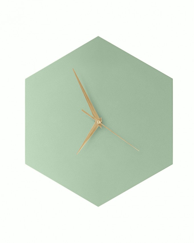 WOOD U? WATCH - Wanduhr mit schicker Linoleumoberfläche - Mint WOOD U? WATCH - Wanduhr mit schicker Linoleumoberfläche - Mint