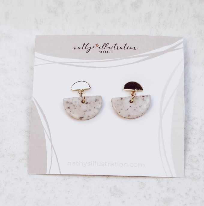 nathys_illustration - Ohrringe "moonstone" 1,5cm 