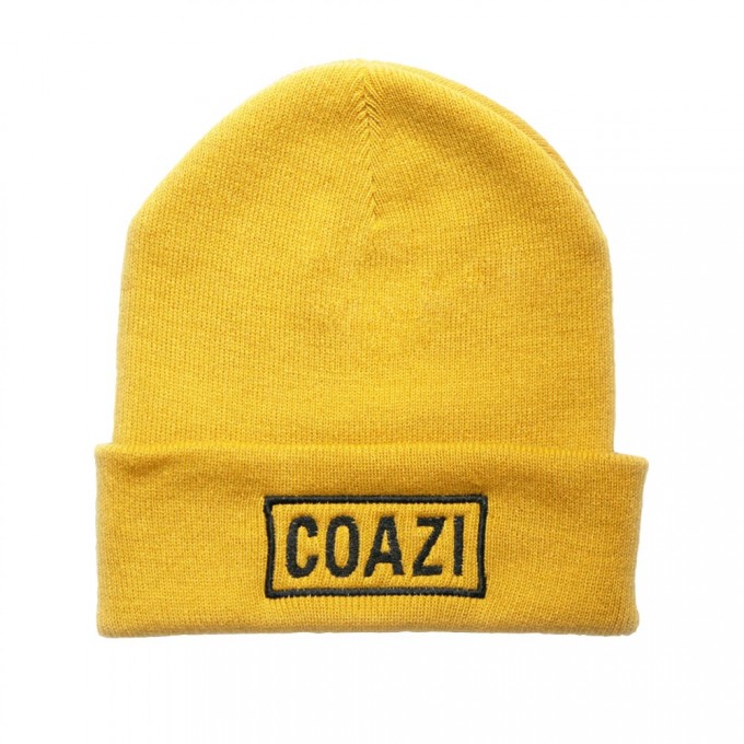 Coazi Label Beanie Mütze Mustard Coazi Label Beanie Mütze Mustard