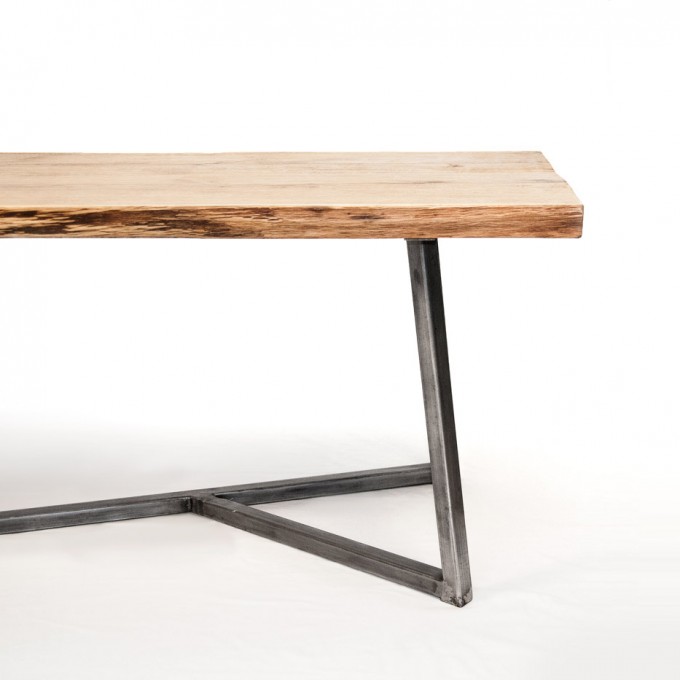 NUTSANDWOODS Oak Steel Table NUTSANDWOODS Oak Steel Table