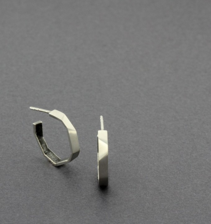 DOPPELLUDWIG – Ohrringe "Eingekreist klein" in 925/- Silber DOPPELLUDWIG – Ohrringe "Eingekreist klein" in 925/- Silber