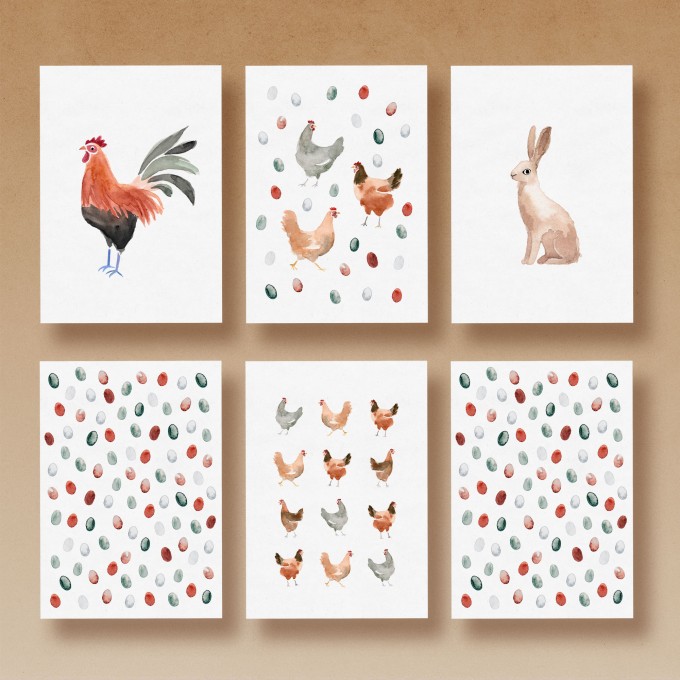 tucán y limón – Osterkarten Set / Frühlingskarten als Postkarten aus 100 % Recyclingpapier (6er-Set) tucán y limón – Osterkarten Set / Frühlingskarten als Postkarten aus 100 % Recyclingpapier (6er-Set)