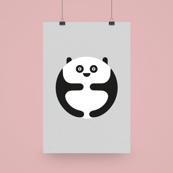 Edith schmuckes Papier "Panda" Poster 20x30cm Edith schmuckes Papier "Panda" Poster 20x30cm