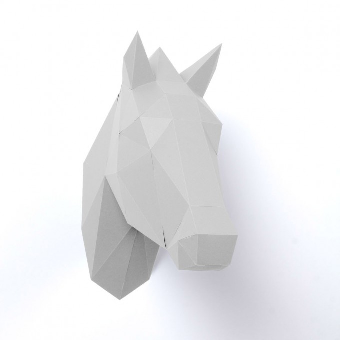 PaperShape Papiertrophäe Pferd zum Zusammenstecken PaperShape Papiertrophäe Pferd zum Zusammenstecken