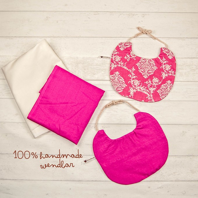 hasenkinder - wendbares Lätzchen Set pink 23x19 cm (ohne Deko) hasenkinder - wendbares Lätzchen Set pink 23x19 cm (ohne Deko)