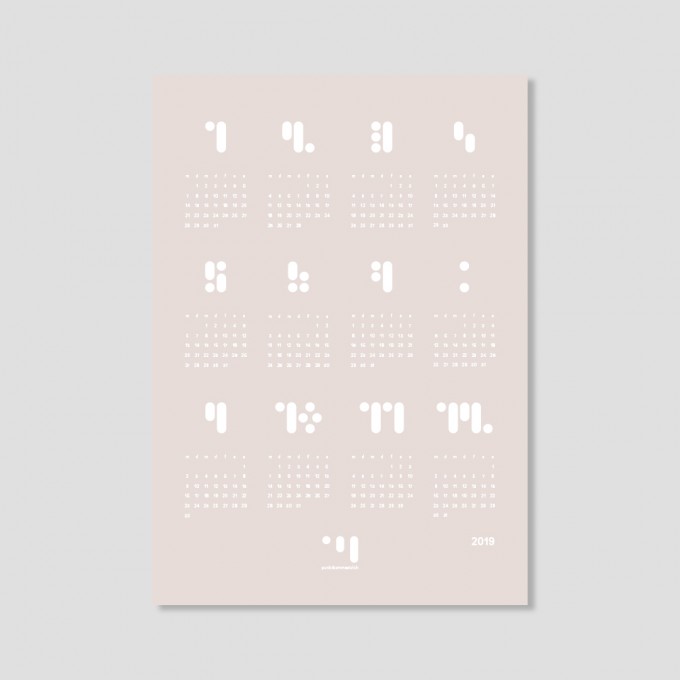 kalender 2019 almost mauve Designwandkalender kalender 2019 almost mauve Designwandkalender