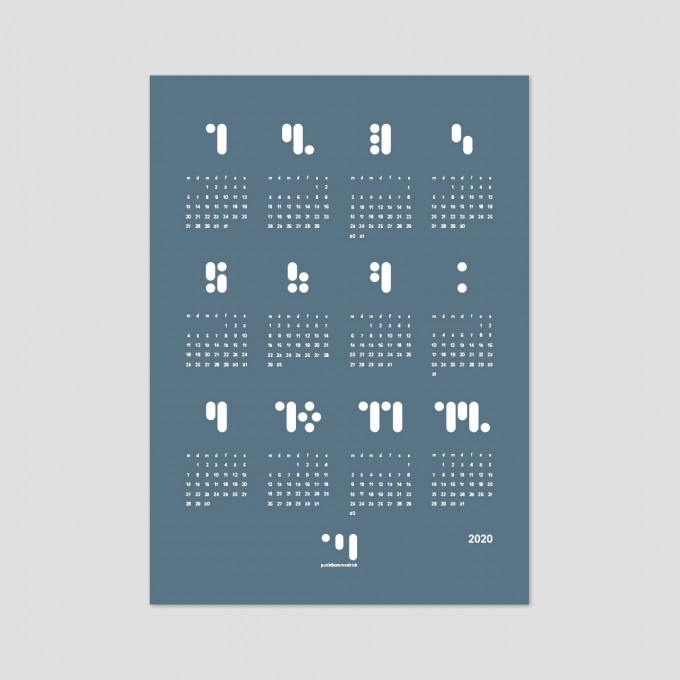 punktkommastrich - kalender 2020 bluestone Designwandkalender punktkommastrich - kalender 2020 bluestone Designwandkalender
