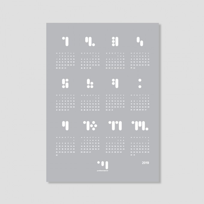 kalender 2019 quiet gray Designwandkalender kalender 2019 quiet gray Designwandkalender