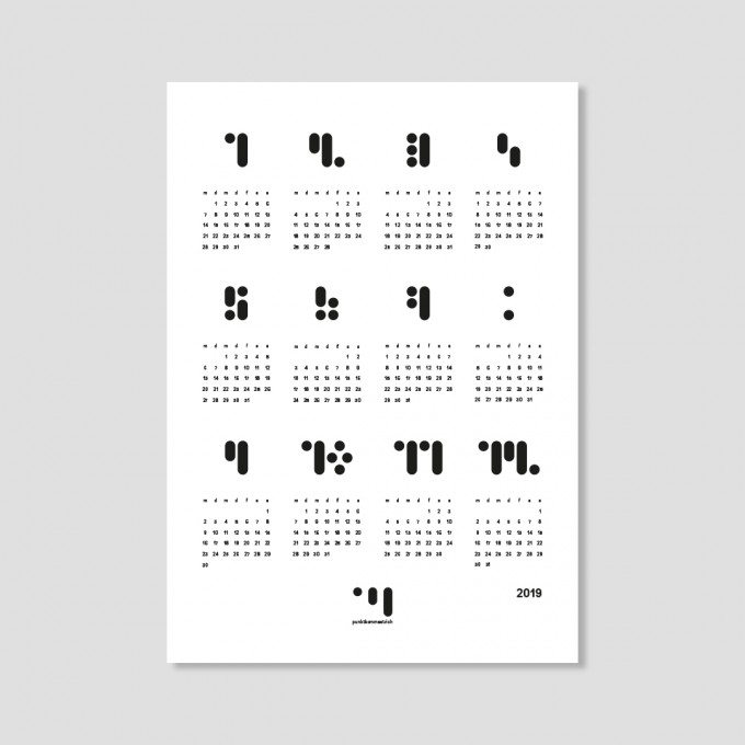 kalender 2019 monochrome Designwandkalender kalender 2019 monochrome Designwandkalender
