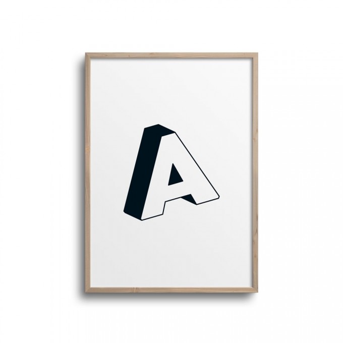 POSTER ABC – ALPHABET BUCHSTABE A Studio Schön® ABC Kollektion