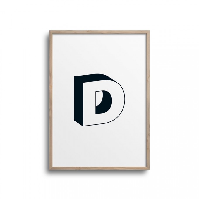 POSTER ABC – ALPHABET BUCHSTABE D Studio Schön® ABC Kollektion