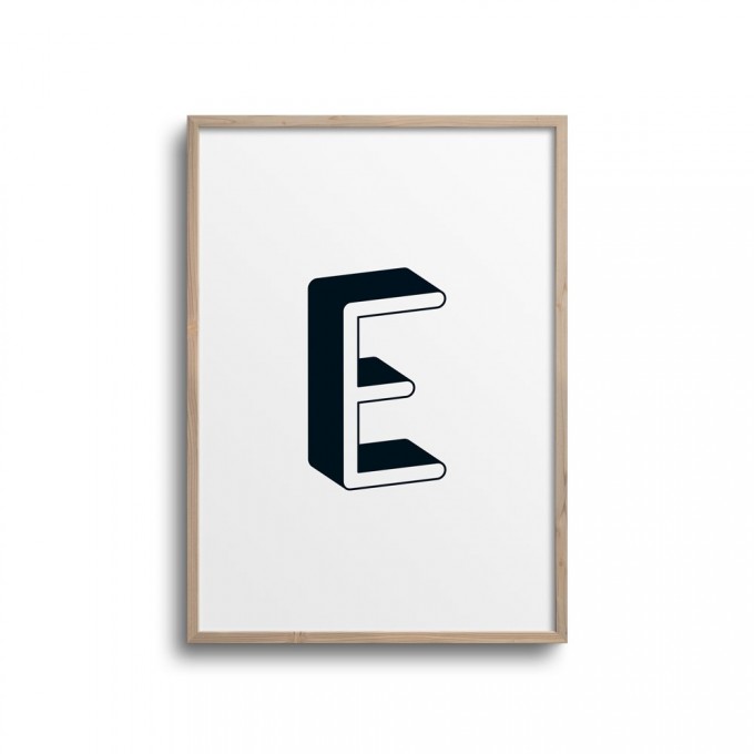 POSTER ABC – ALPHABET BUCHSTABE E Studio Schön® ABC Kollektion