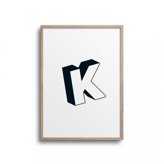 POSTER ABC – ALPHABET BUCHSTABE K Studio Schön® ABC Kollektion