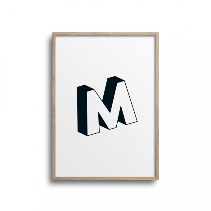 POSTER ABC – ALPHABET BUCHSTABE M Studio Schön® ABC Kollektion