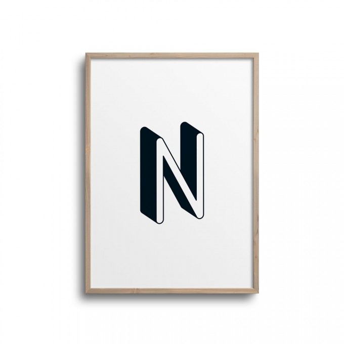 POSTER ABC – ALPHABET BUCHSTABE N Studio Schön® ABC Kollektion