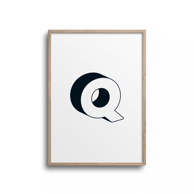 POSTER ABC – ALPHABET BUCHSTABE Q Studio Schön® ABC Kollektion