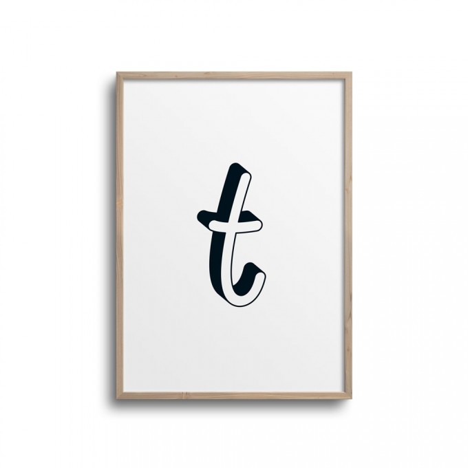 POSTER ABC – ALPHABET BUCHSTABE T Studio Schön® ABC Kollektion
