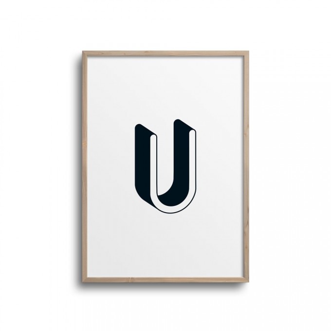POSTER ABC – ALPHABET BUCHSTABE U Studio Schön® ABC Kollektion