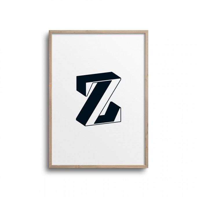 POSTER ABC – ALPHABET BUCHSTABE Z Studio Schön® ABC Kollektion
