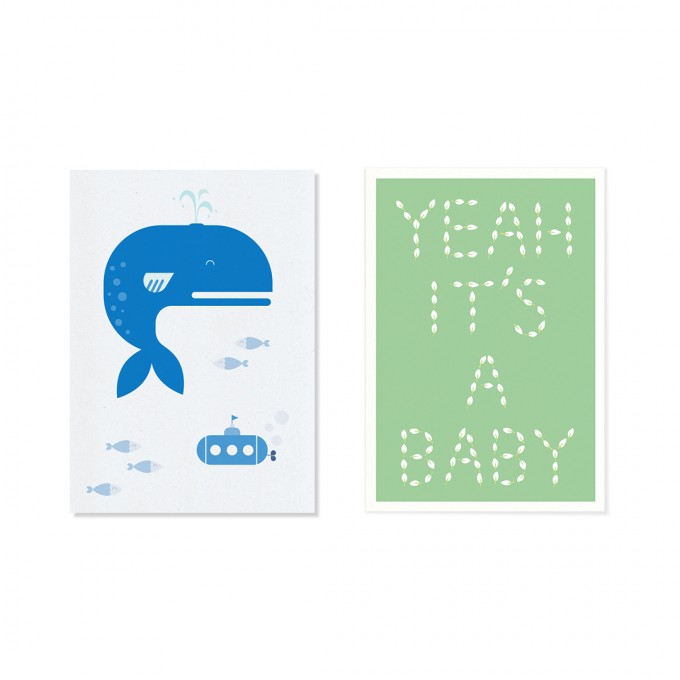 Edith schmuckes Papier "Nice to meet you - Postkarte Set" mit 2 Postkarten Edith schmuckes Papier "Nice to meet you - Postkarte Set" mit 2 Postkarten