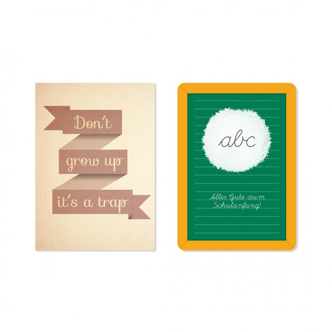 Edith schmuckes Papier "Growing up Postkarten Set" mit 2 Postkarten Edith schmuckes Papier "Growing up Postkarten Set" mit 2 Postkarten