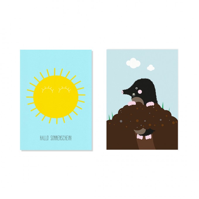 Edith schmuckes Papier "Hello Sunshine - Postkarte Set" mit 2 Postkarten Edith schmuckes Papier "Hello Sunshine - Postkarte Set" mit 2 Postkarten