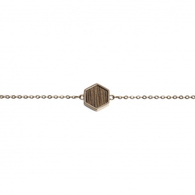 BeWooden Handkette mit Holzdetail - Rea Hexagon Bracelet BeWooden Handkette mit Holzdetail - Rea Hexagon Bracelet