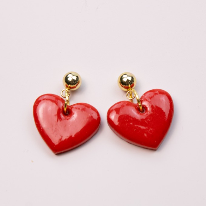 nathys_illustration Ohrringe "Rosenherz" 1,5 cm Unikat