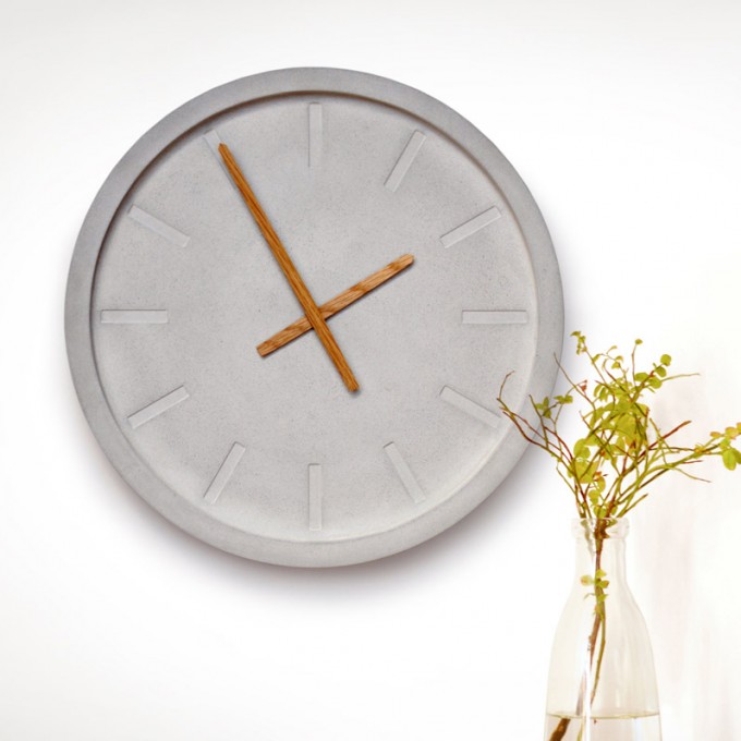 REHFORM Große Beton-Wanduhr REHFORM Große Beton-Wanduhr