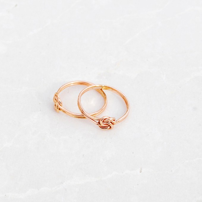 iloveblossom TIE OUR LOVE IN A DOUBLE KNOT RING // rosé gold