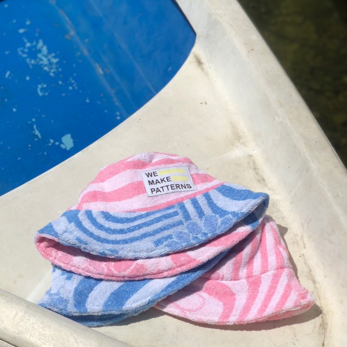 We Make Patterns - Towel Bucket Hat Rosé/Blue
